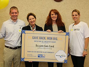 United Way check donation