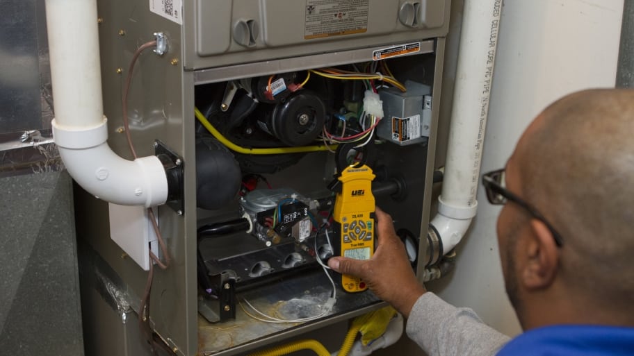 checking furnace heating element