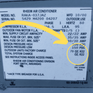 How do I know if my central A/C system uses R-22?