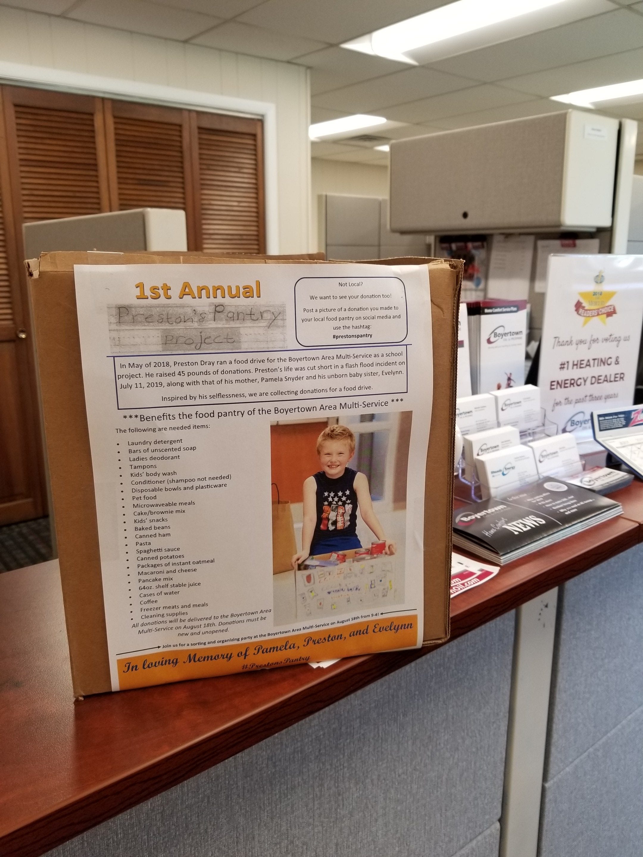 Rhoads Energy Family Of Companies Food Drive To Support Preston S