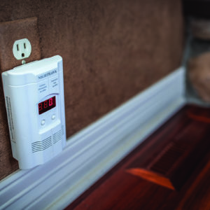 CO Detector on a wall in a home