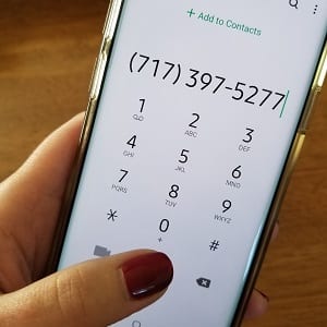 Phone number on cell phone