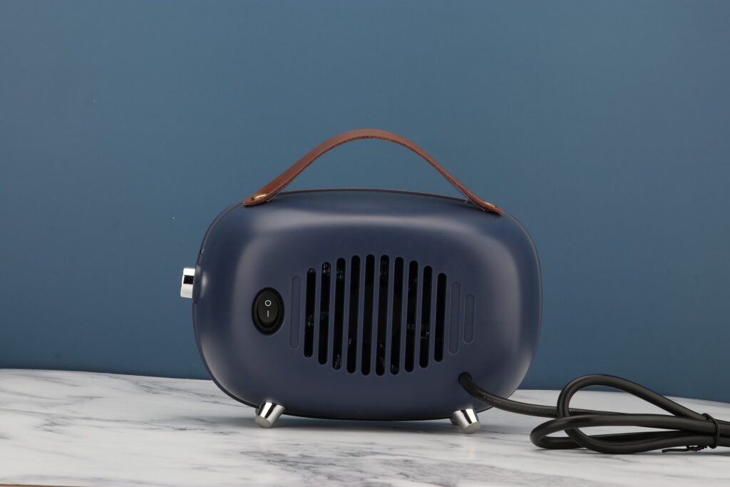 space heater sitting on a table