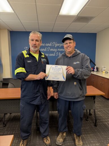 Duane Aulenback employee owner of 3rd quarter